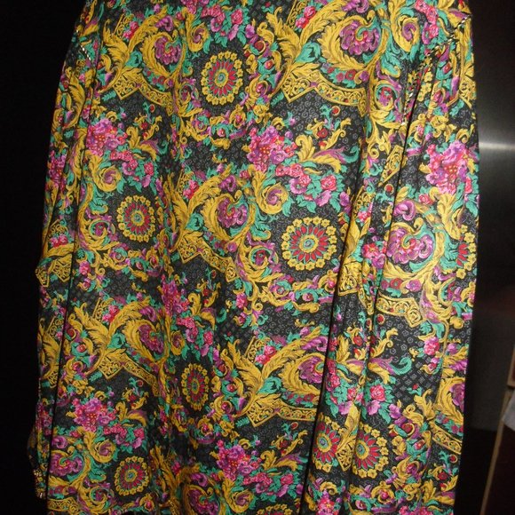 Evan Picone,challis rayon,gold buttons,padded shoulders,long sleeves,,sz4,UNIQUE - Picture 6 of 6